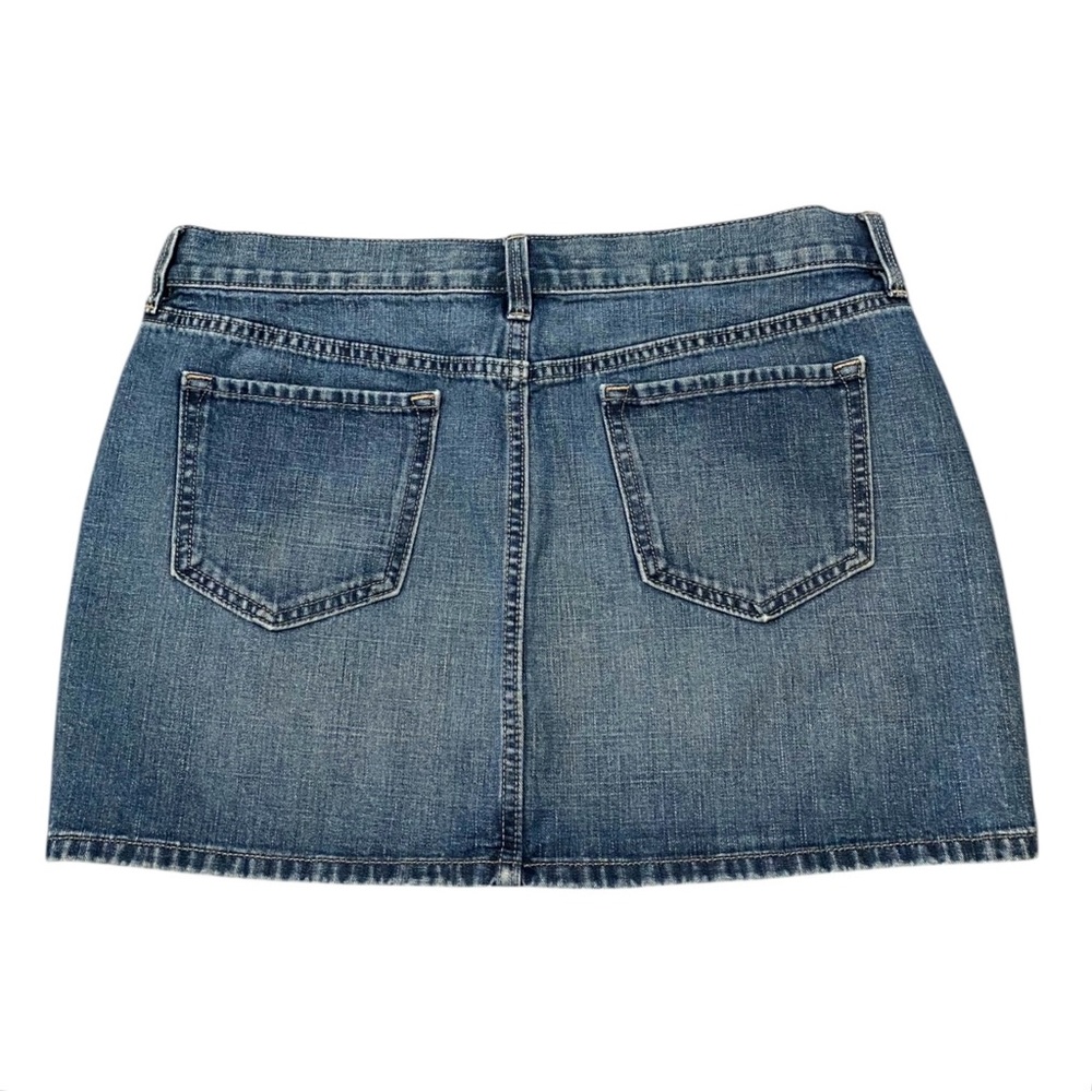 Old Navy Y2K Low Rise Denim Mini Skirt 10 Cowgirl Western McBling Medium Wash - Picture 6 of 11